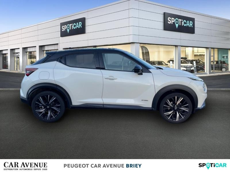 Occasion NISSAN Juke 1.6 Hybrid 143ch N-Design 2023.5 2024 Blanc Lunaire+Toit Noir Métallisé 23490 € à Briey