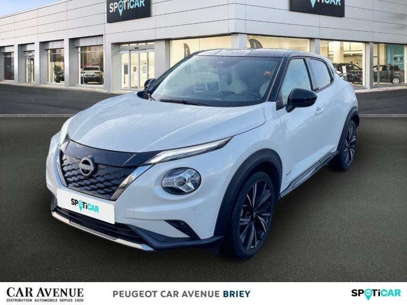 Occasion NISSAN Juke 1.6 Hybrid 143ch N-Design 2023.5 2024 Blanc Lunaire+Toit Noir Métallisé 23490 € à Briey