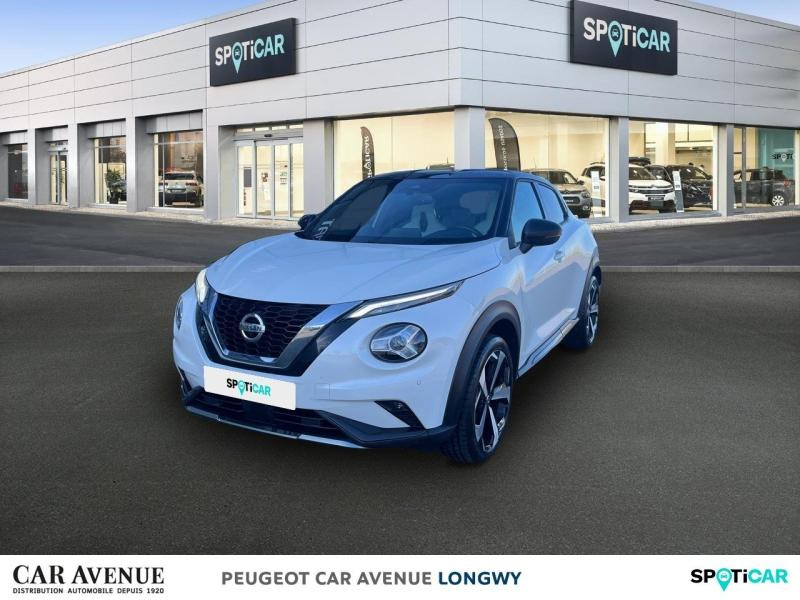 Occasion NISSAN Juke 1.0 DIG-T 117ch N-Design DCT 2021 Blanc Lunaire+Toit Noir Métallisé 14990 € à Longwy