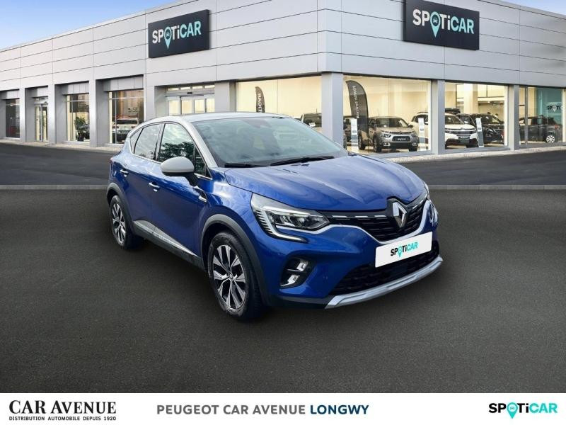 Occasion RENAULT Captur 1.6 E-Tech hybride 145ch Techno 2023 Bleu Iron/Blanc Albatre 21390 € à Longwy