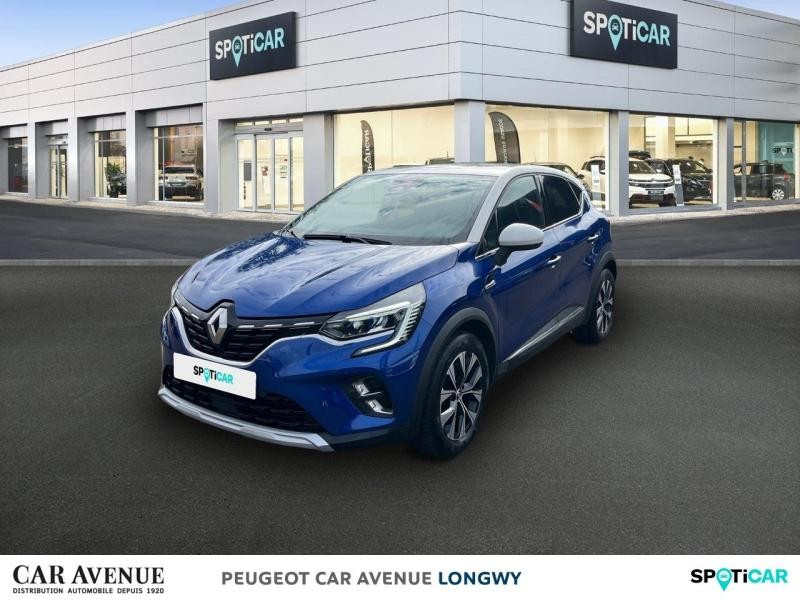 Occasion RENAULT Captur 1.6 E-Tech hybride 145ch Techno 2023 Bleu Iron/Blanc Albatre 19290 € à Longwy