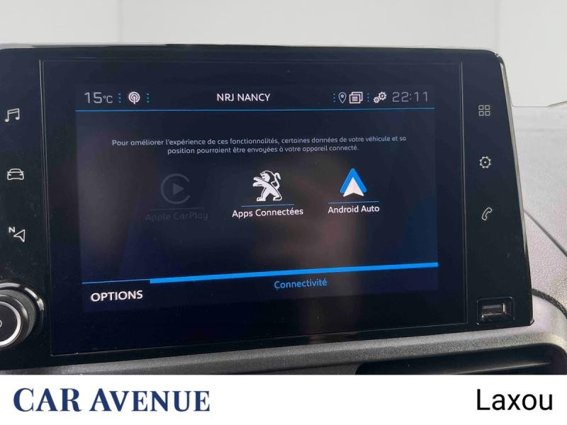 Occasion PEUGEOT Partner M 650kg BlueHDi 100ch S&S Cabine Multiflex 3 places Pack Asphalt Connect 2024 Blanc Icy 20173 € à Nancy