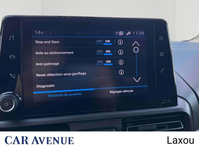 Occasion PEUGEOT Partner M 650kg BlueHDi 100ch S&S Cabine Multiflex 3 places Pack Asphalt Connect 2024 Blanc Icy 20812 € à Nancy