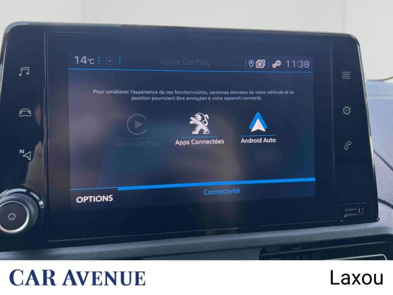 Occasion PEUGEOT Partner M 650kg BlueHDi 100ch S&S Cabine Multiflex 3 places Pack Asphalt Connect 2024 Blanc Icy 22227 € à Nancy