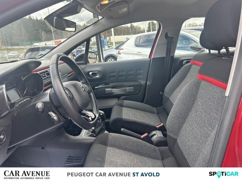 Occasion CITROEN C3 BlueHDi 100ch Graphic S&S E6.d-TEMP BVM5 2019 Blanc Banquise - Rouge Aden 9895 € à Longeville-lès-Saint-Avold