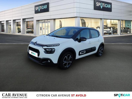 Occasion CITROEN C3 1.2 PureTech 83ch S&S Feel Pack 2021 Blanc Banquise (O) - Noir Onyx 10 290 € à Longeville-lès-Saint-Avold