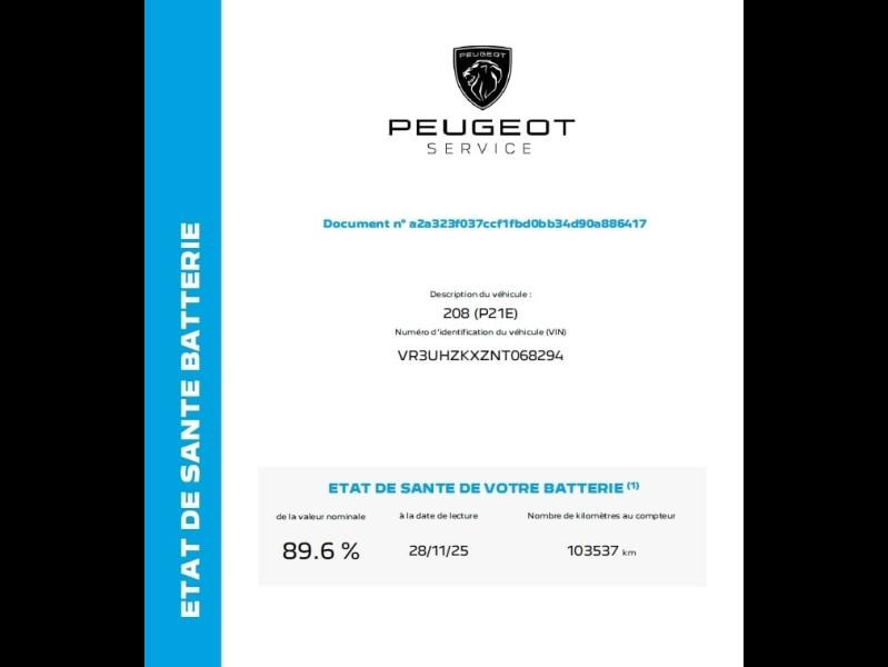 Occasion PEUGEOT 208 e-208 136ch GT 2022 Jaune 12990 € à Longeville-lès-Saint-Avold