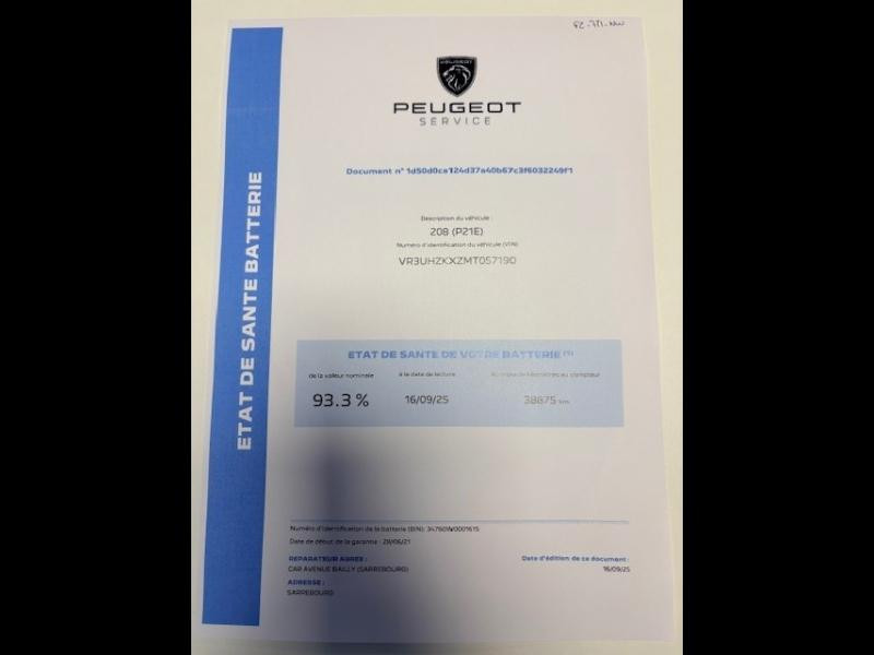 Occasion PEUGEOT 208 e-208 136ch Allure Pack 2021 Jaune 14590 € à Sarrebourg