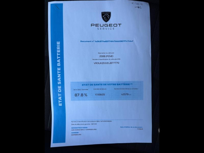 Occasion PEUGEOT 2008 e-2008 136ch Active Business 2020 Bleu Vertigo (S) 14990 € à Sarrebourg