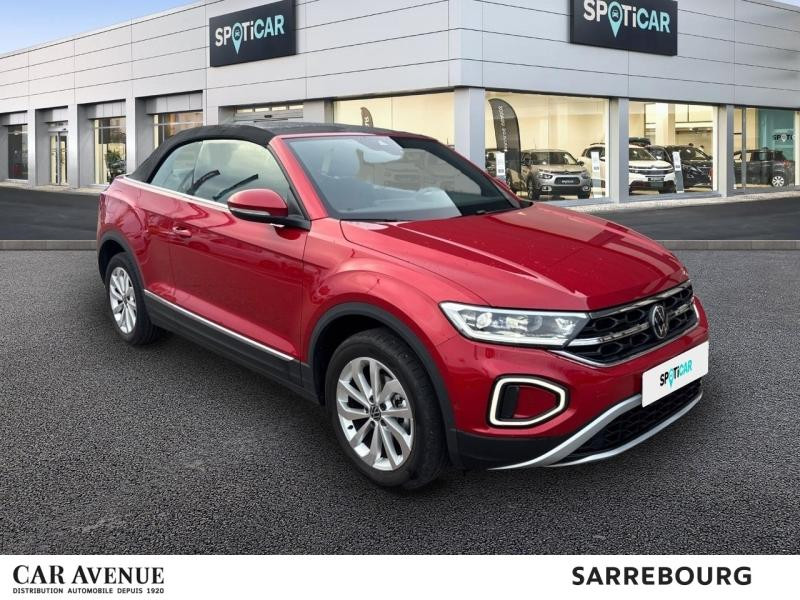 Occasion VOLKSWAGEN T-Roc Cabriolet 1.5 TSI Evo2 150ch Style DSG7 2024 Rouge Roi métallisée, capote noire 32900 € à Sarrebourg