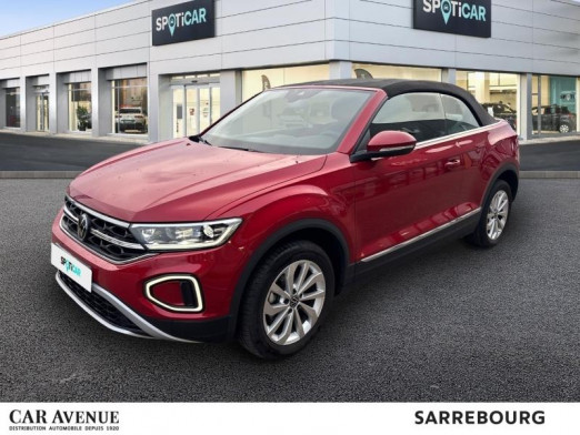 Occasion VOLKSWAGEN T-Roc Cabriolet 1.5 TSI Evo2 150ch Style DSG7 2024 Rouge Roi métallisée, capote noire 32 900 € à Sarrebourg