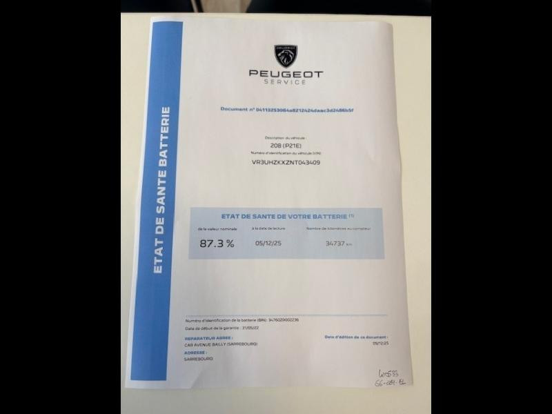 Occasion PEUGEOT 208 e-208 136ch Active 2022 Jaune 13400 € à Sarrebourg