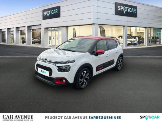 Occasion CITROEN C3 1.2 PureTech 110ch S&S Shine Pack  EAT6 2020 Blanc Banquise (O) - Rouge Aden 15 600 € à Sarreguemines