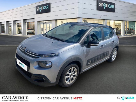 Occasion CITROEN C3 BlueHDi 100ch Graphic S&S E6.d-TEMP BVM5 2019 Gris Acier - Noir Onyx 13 170 € à Metz Borny