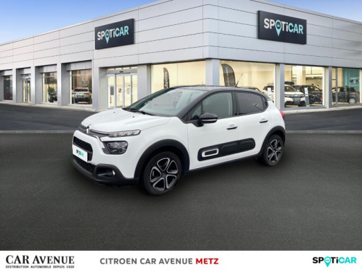 Occasion CITROEN C3 1.2 PureTech 83ch S&S Shine 2022 Blanc Banquise (O) - Noir Onyx 13 990 € à Metz