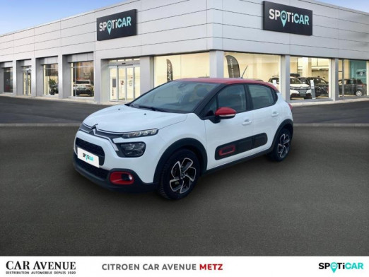 Occasion CITROEN C3 1.2 PureTech 110ch S&S Shine Business EAT6 132g 2021 Blanc Banquise (O) - Rouge Aden 12 990 € à Metz