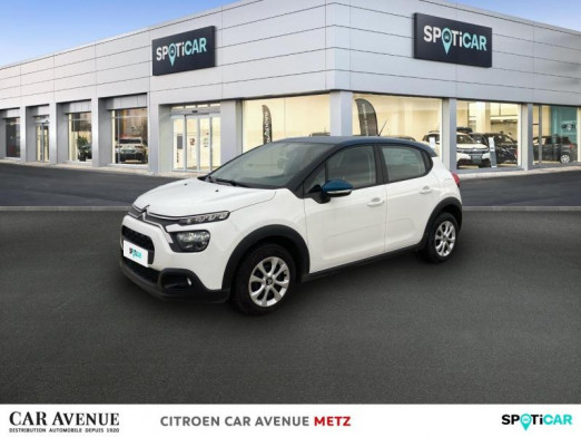 Occasion CITROEN C3 1.5 BlueHDi 100ch S&S Feel E6.d 2021 Blanc Banquise (O) - Bleu Emeraude 12 490 € à Metz