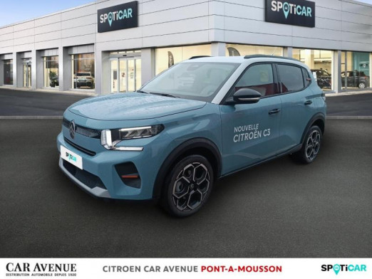 Occasion CITROEN C3 1.2 Turbo 100ch MAX 2024 Bleu Monte Carlo (O) - Toit Blanc Opale 18 450 € à Metz