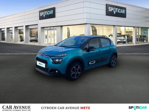 Used CITROEN C3 1.2 PureTech 83ch S&S Feel Pack 2022 Spring Blue (M) - Noir Onyx € 13,290 in Metz