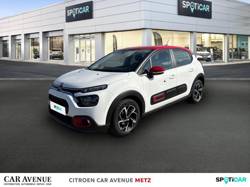 Occasion CITROEN C3 1.5 BlueHDi 100ch S&S Shine Business E6.d 2021 Blanc Banquise (O) - Rouge Aden 12790 € à Metz