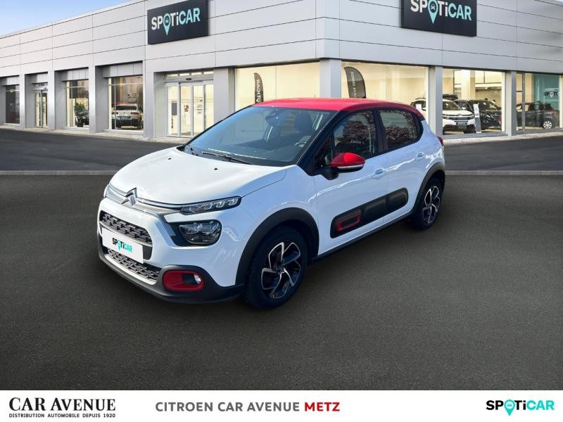 Occasion CITROEN C3 1.5 BlueHDi 100ch S&S Shine Business E6.d 2021 Blanc Banquise (O) - Rouge Aden 11890 € à Metz
