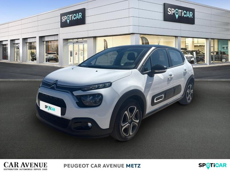 Used CITROEN C3 1.2 PureTech 83ch S&S Feel Pack 2021 Blanc Banquise (O) - Noir Onyx € 10990 in Metz