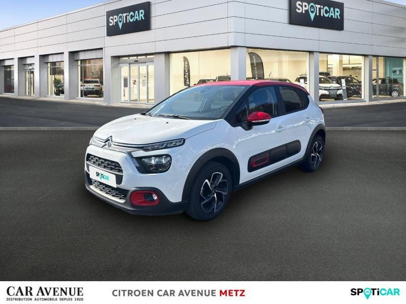 Occasion CITROEN C3 1.5 BlueHDi 100ch S&S Shine Business E6.d 2021 Blanc Banquise (O) - Rouge Aden 12490 € à Metz