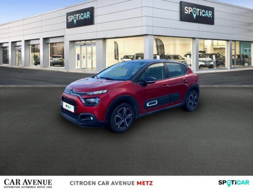 Used CITROEN C3 1.2 PureTech 83ch S&S Feel Pack 2021 Rouge Elixir (S) - Noir Onyx € 9,989 in Metz