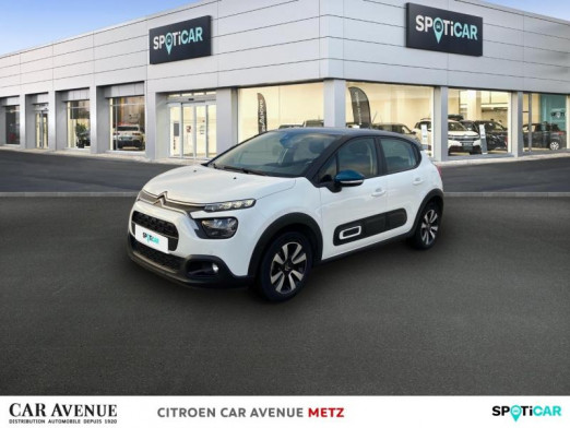 Occasion CITROEN C3 1.5 BlueHDi 100ch S&S Shine Business E6.d 2021 Blanc Banquise (O) - Bleu Emeraude 10 990 € à Metz