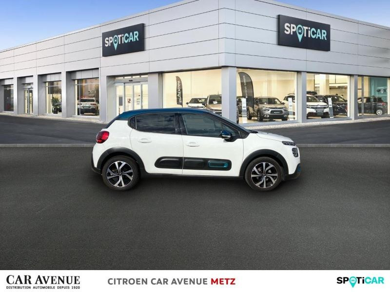 Occasion CITROEN C3 1.2 PureTech 110ch S&S Shine Pack  EAT6 2021 Blanc Banquise (O) - Bleu Emeraude 12940 € à Metz