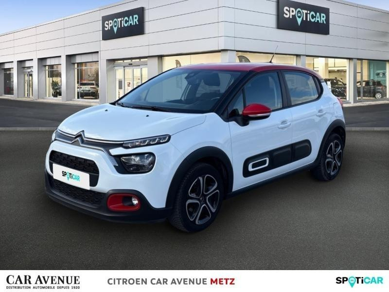 Occasion CITROEN C3 1.5 BlueHDi 100ch S&S Shine Business E6.d 2022 Blanc Banquise (O) - Rouge Aden 12690 € à Metz