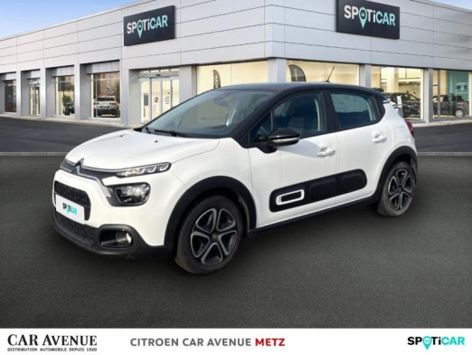 Occasion CITROEN C3 1.2 PureTech 83ch S&S Feel Pack 2021 Blanc Banquise (O) - Noir Onyx 9 540 € à Metz