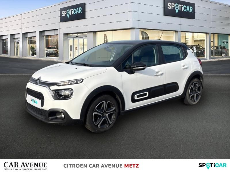 Occasion CITROEN C3 1.2 PureTech 83ch S&S Feel Pack 2021 Blanc Banquise (O) - Noir Onyx 9240 € à Metz