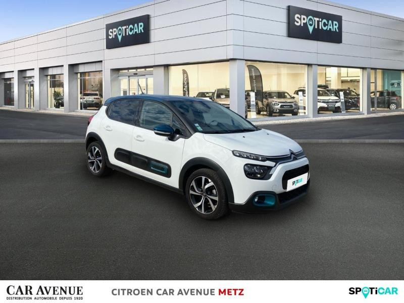Occasion CITROEN C3 1.2 PureTech 110ch S&S Shine Pack  EAT6 2021 Blanc Banquise (O) - Bleu Emeraude 12890 € à Metz