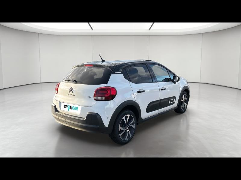 Occasion CITROEN C3 1.2 PureTech 110ch S&S Shine Pack  EAT6 2021 Blanc Banquise (O) - Noir Onyx 13390 € à Metz