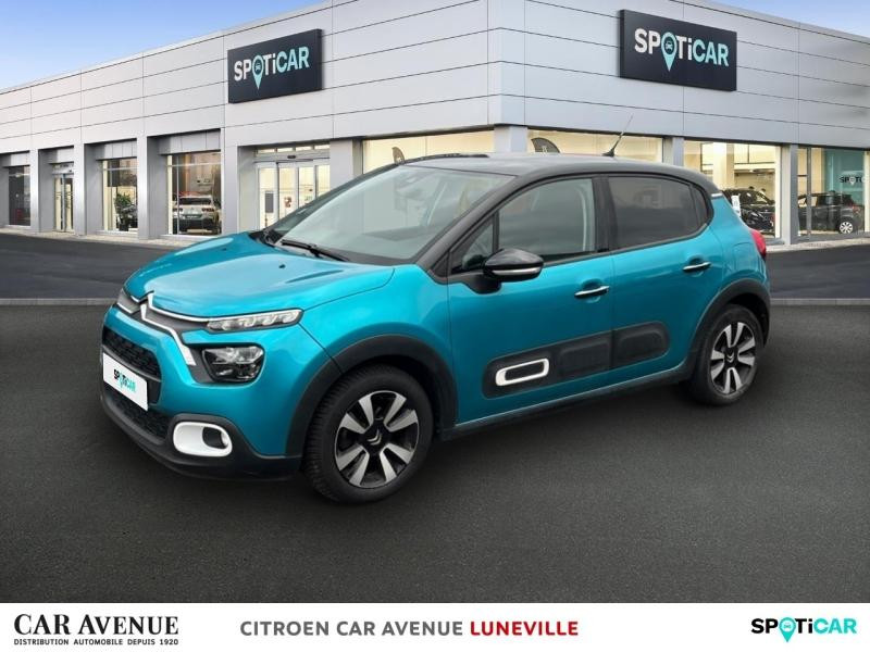 Occasion CITROEN C3 1.2 PureTech 110ch S&S Shine Pack  EAT6 2021 Spring Blue (M) - Noir Onyx 13490 € à Toul