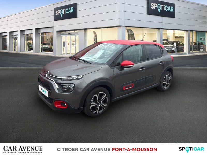 Occasion CITROEN C3 1.2 PureTech 83ch S&S Feel Pack 2021 Gris Platinium (M) - Rouge Aden 10390 € à Pont-à-Mousson