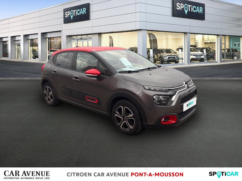 Occasion CITROEN C3 1.2 PureTech 83ch S&S Feel Pack 2021 Gris Platinium (M) - Rouge Aden 10390 € à Pont-à-Mousson