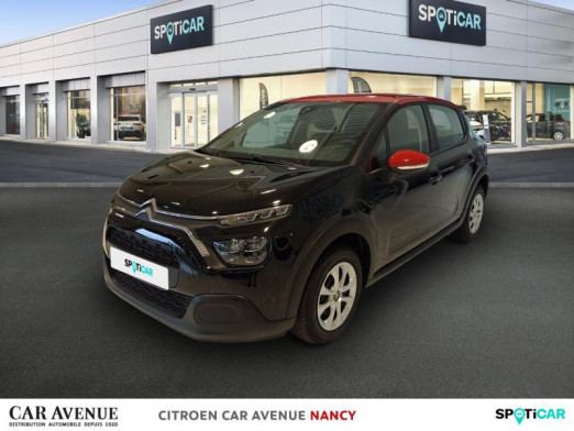 Occasion CITROEN C3 1.2 PureTech 83ch S&S Feel 122g 2021 Noir Perla Nera (N) - Rouge Aden 15 326 € à Nancy