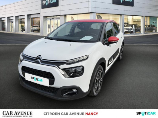 Occasion CITROEN C3 1.2 PureTech 83ch S&S Shine 2022 Blanc Banquise (O) - Rouge Aden 16 554 € à Nancy