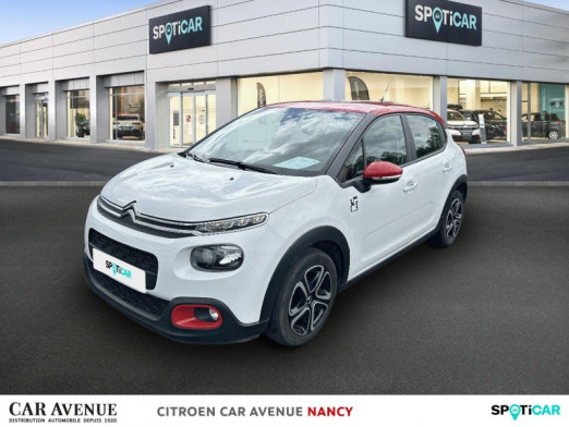 Occasion CITROEN C3 PureTech 82ch Graphic S&S E6.d 2019 Blanc Banquise - Rouge Aden 11 510 € à Nancy