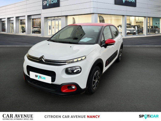 Occasion CITROEN C3 PureTech 110ch Graphic S&S E6.d 2019 Blanc Banquise - Rouge Aden 12 100 € à Nancy