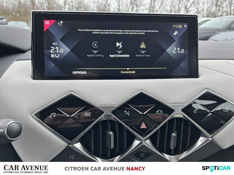 Occasion DS DS 3 Crossback PureTech 130ch Grand Chic Automatique 7cv 2021 Cristal Pearl (M) - Toit Noir Perla Nera 20490 € à Nancy