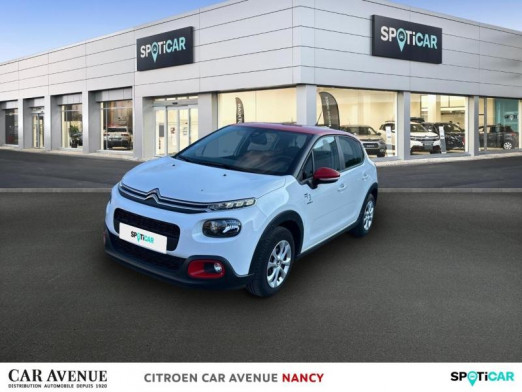 Occasion CITROEN C3 PureTech 82ch Graphic S&S E6.d 2019 Blanc Banquise - Rouge Aden 9 347 € à Nancy