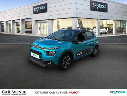 Occasion CITROEN C3 1.2 PureTech 83ch S&S Feel Pack 2022 Spring Blue (M) - Noir Onyx 9 789 € à Nancy