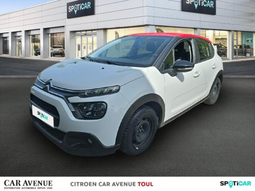 Used CITROEN C3 1.5 BlueHDi 100ch S&S Feel Pack E6.d 2023 Blanc Banquise (O) - Rouge Aden € 12,990 in Nancy