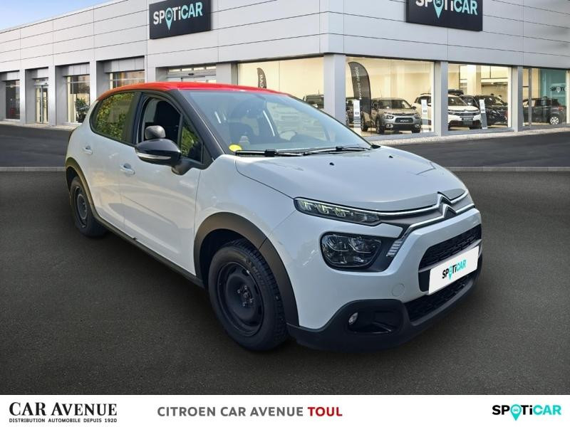 Used CITROEN C3 1.5 BlueHDi 100ch S&S Feel Pack E6.d 2023 Blanc Banquise (O) - Rouge Aden € 12990 in Nancy