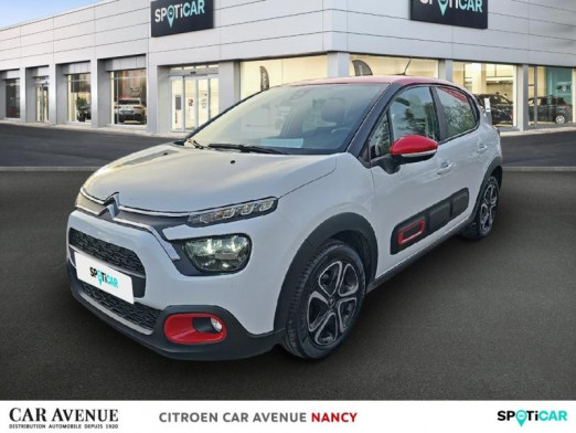 Occasion CITROEN C3 1.2 PureTech 110ch S&S Feel Pack 124g 2021 Blanc Banquise (O) - Rouge Aden 11 490 € à Nancy