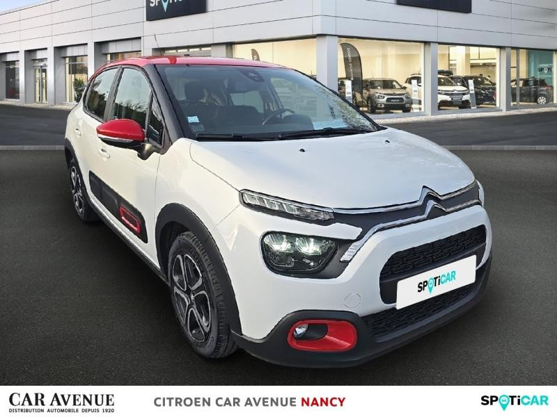 Occasion CITROEN C3 1.2 PureTech 110ch S&S Feel Pack 124g 2021 Blanc Banquise (O) - Rouge Aden 11490 € à Nancy