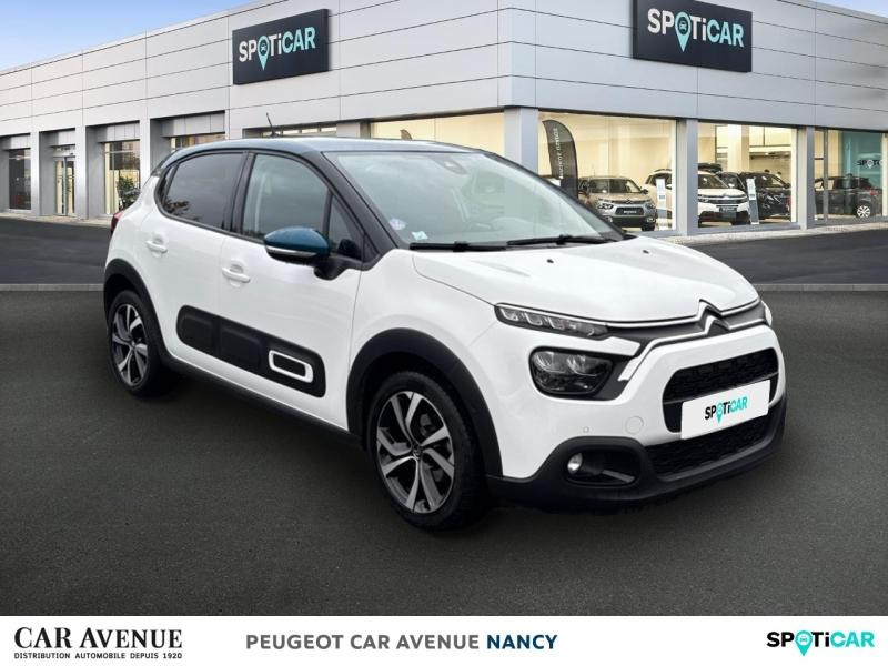 Occasion CITROEN C3 1.2 PureTech 83ch S&S Shine Pack 123g 2021 Blanc Banquise (O) - Bleu Emeraude 12590 € à Nancy